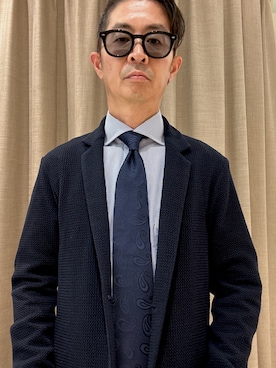 「NOLLEY’S（ノーリーズ）のアイテム」を使った、ミサキさん（メンズ・165cm）の秋コーディネート