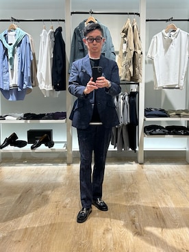 「NOLLEY’S（ノーリーズ）のアイテム」を使った、ミサキさん（メンズ・165cm）の春コーディネート