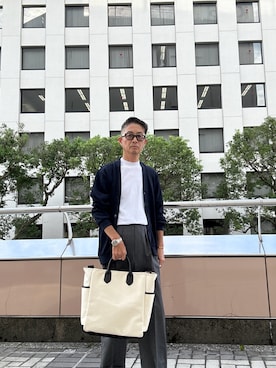「タックパンツ」｜ミサキさん（メンズ・165cm）の秋コーディネート