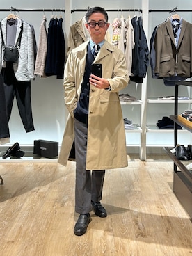 「NOLLEY’S（ノーリーズ）のアイテム」を使った、ミサキさん（メンズ・165cm）の冬コーディネート