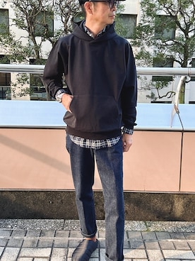 「SUBU（スブ）のアイテム」を使った、ミサキさん（メンズ・165cm）の秋コーディネート