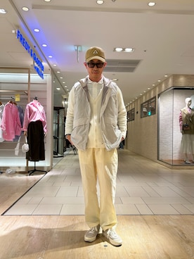 「アイテム（ベスト）」を使った、ミサキさん（メンズ・165cm）の春コーディネート