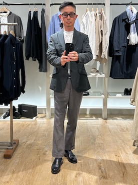 「NOLLEY’S（ノーリーズ）のアイテム」を使った、ミサキさん（メンズ・165cm）の春コーディネート