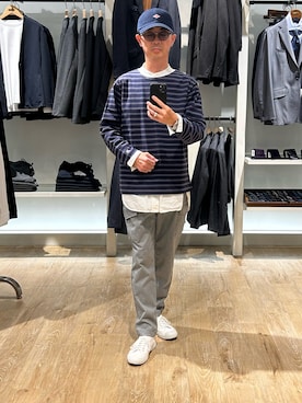 「アイテム（パンツ）」を使った、ミサキさん（メンズ・165cm・50代）の秋コーディネート