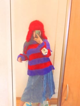 「no brand（ノーブランド）のアイテム（帽子）」を使った、RURUMIさん（レディース・155cm）の冬コーディネート