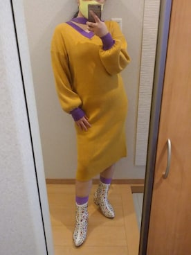 ロングニットワンピ の人気ファッションコーディネート Wear