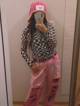 「no brand（ノーブランド）のアイテム（トップス）」を使った、RURUMIさん（レディース・155cm）の秋コーディネート