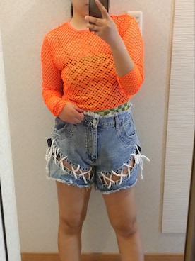 「ごきげんウィーク」｜「アイテム（キャミソール）」を使った、RURUMIさん（レディース・155cm）の春コーディネート