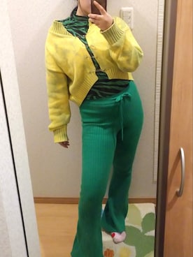 「タートルネックカットソー」｜RURUMIさん（レディース・155cm）の春コーディネート