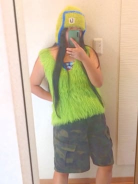 「アイテム（ニットキャップ/ビーニー）」を使った、RURUMIさん（レディース・155cm）の秋コーディネート