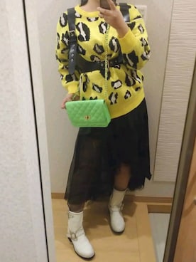 「ブーツ　白」｜RURUMIさん（レディース・155cm）の秋コーディネート