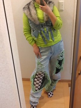 「bohmal（ボマール）のアイテム」を使った、RURUMIさん（レディース・155cm）の冬コーディネート