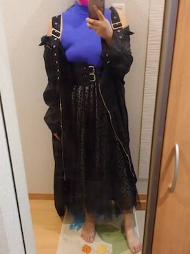 「ダルメシアン柄スカート」｜RURUMIさん（レディース・155cm）の秋コーディネート