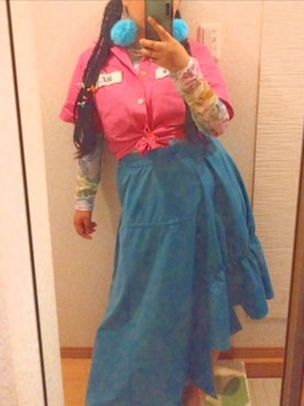 「Handmade（ハンドメイド）のアイテム」を使った、RURUMIさん（レディース・155cm）の夏コーディネート