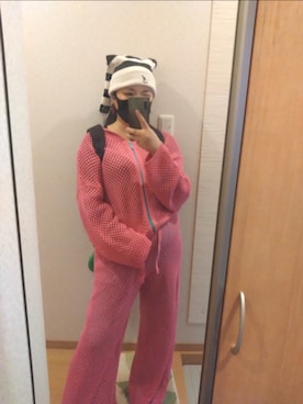 「KANGOL（カンゴール）のアイテム（帽子）」を使った、RURUMIさん（レディース・155cm）の春コーディネート