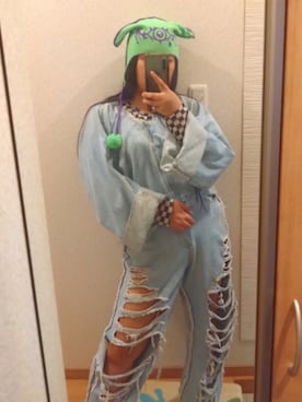 「アイテム（デニムジャケット）」を使った、RURUMIさん（レディース・155cm）の秋コーディネート