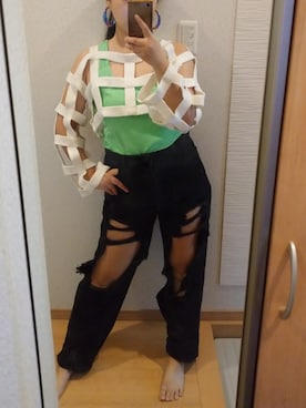 「ADDICT NOIR（アディクトノアー）のアイテム」を使った、RURUMIさん（レディース・155cm）の秋コーディネート