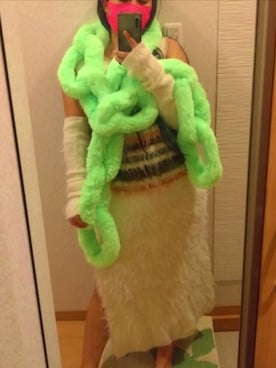 「アイテム（マフラー）」を使った、RURUMIさん（レディース・155cm）の秋コーディネート