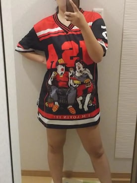 「マクドナルド」｜RURUMIさん（レディース・155cm）の夏コーディネート