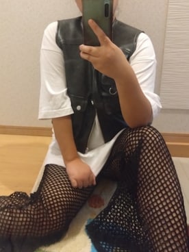 「アイテム（ベスト）」を使った、RURUMIさん（レディース・155cm）の秋コーディネート