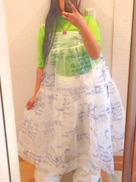 「SHEINのアイテム（カーゴパンツ、ホワイト系）」を使った、RURUMIさん（レディース・155cm）の夏コーディネート