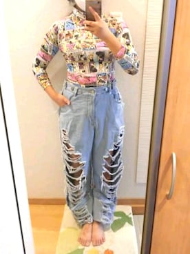 「KEY（キイ）のアイテム（パンツ）」を使った、RURUMIさん（レディース・155cm）の秋コーディネート