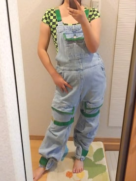 「市松模様トップス」｜RURUMIさん（レディース・155cm）の夏コーディネート