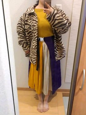 「EVRIS（エヴリス）のアイテム（その他アウター）」を使った、RURUMIさん（レディース・155cm）の秋コーディネート