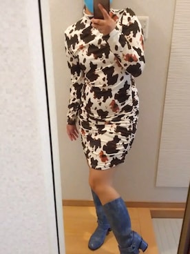ワンピース ドレスを使った 牛柄 の人気ファッションコーディネート Wear