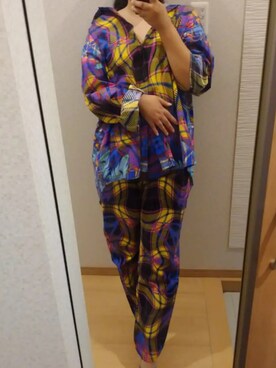 「Desigual（デシグアル）のアイテム（パンツ）」を使った、RURUMIさん（レディース・155cm）の夏コーディネート