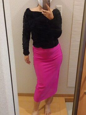 「STYLENANDA（スタイルナンダ）のアイテム（Tシャツ/カットソー）」を使った、RURUMIさん（レディース・155cm）の秋コーディネート
