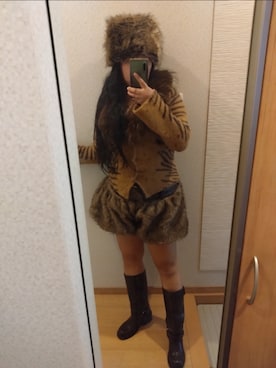 「アイテム（帽子）」を使った、RURUMIさん（レディース・155cm）の秋コーディネート