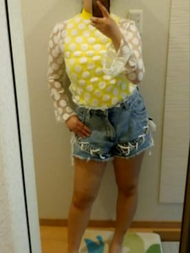 「ハイネックトップス」｜RURUMIさん（レディース・155cm）の春コーディネート