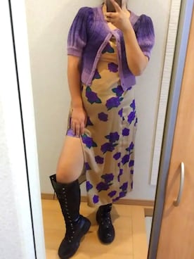 「キャミワンピコーデ」｜RURUMIさん（レディース・155cm）の秋コーディネート