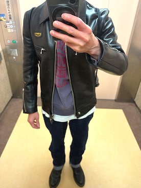 「WAREHOUSE（ウエアハウス）のアイテム」を使った、しんしんさん（メンズ・158cm）の春コーディネート