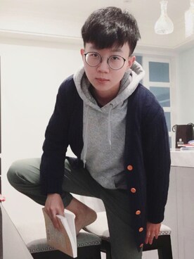 「UNIQLO（ユニクロ）のアイテム（トップス、グレー系）」を使った、Nickyさん（レディース・163cm）の夏コーディネート