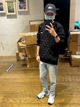 「roots（ルーツ）のアイテム」を使った、Nickyさん（レディース・163cm）の夏コーディネート