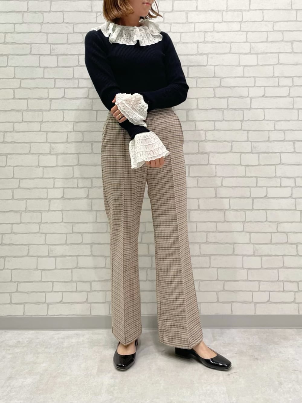 DEICY（デイシー）の「チェックジャカードハイウエストパンツ（その他 
