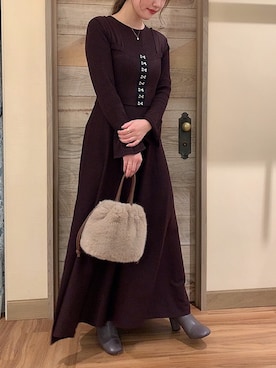 「アイテム（バックパック/リュック、ブラウン系）」を使った、DEICYさん（レディース・160cm）の秋コーディネート