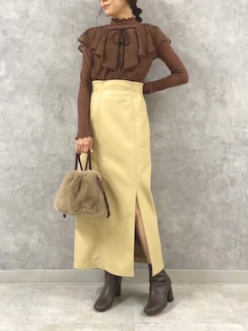 「DEICY（デイシー）のアイテム（Tシャツ/カットソー）」を使った、DEICYさん（レディース・158cm）の秋コーディネート