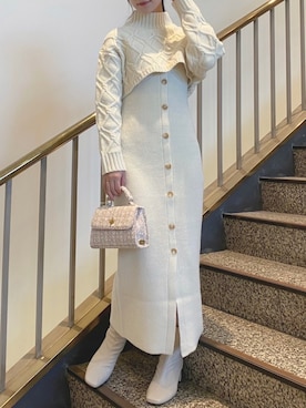 「アイテム（ワンピース）」を使った、DEICYさん（レディース・160cm）の秋コーディネート