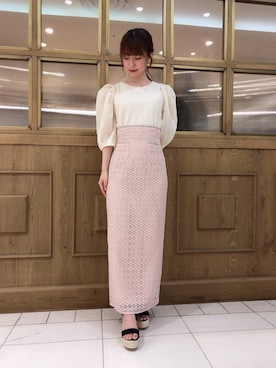 「DEICY（デイシー）のアイテム（Tシャツ/カットソー）」を使った、DEICYさん（レディース・160cm）の夏コーディネート