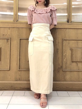 「DEICY（デイシー）のアイテム（Tシャツ/カットソー）」を使った、DEICYさん（レディース・149cm）の夏コーディネート
