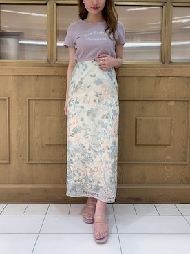 「DEICY（デイシー）のアイテム（Tシャツ/カットソー）」を使った、DEICYさん（レディース・160cm）の夏コーディネート