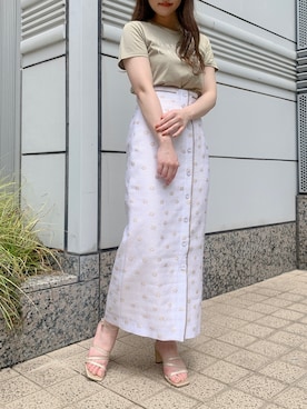 「ME COUTURE（ミークチュール）のアイテム（スカート）」を使った、DEICYさん（レディース・160cm）の夏コーディネート