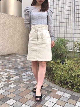 「DEICY（デイシー）のアイテム（Tシャツ/カットソー）」を使った、DEICYさん（レディース・149cm）の冬コーディネート