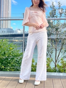 「DEICY（デイシー）のアイテム（その他パンツ）」を使った、DEICYさん（レディース・158cm）の夏コーディネート
