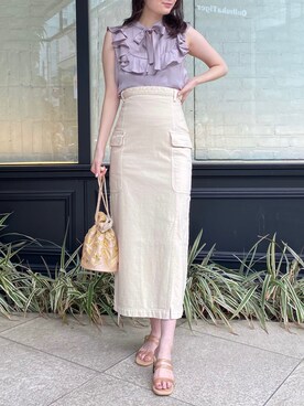 「ブラウスコーデ」｜DEICYさん（レディース・160cm）の夏コーディネート