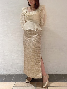 「ME COUTURE（ミークチュール）のアイテム（スカート）」を使った、DEICYさん（レディース・155cm）の夏コーディネート
