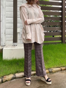 「DEICY（デイシー）のアイテム（その他パンツ）」を使った、DEICYさん（レディース・155cm）の夏コーディネート